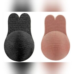 FLYRT | Lifting Adhesive Stick On Bra | Set of 2 Nude & Black Shimmer Large
